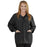 Medline Lincoln ave Unisex Stretch Fabric Scrub Jacket with 3 Pockets - Unisex Lincoln Ave. Cuffed Jacket, Black, Size M - 5542BLKM