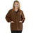 Medline Lincoln ave Unisex Stretch Fabric Scrub Jacket with 3 Pockets - Unisex Lincoln Ave. Cuffed Jacket, Chocolate Brown, Size XL - 5542CHCXL