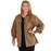 Medline Lincoln ave Unisex Stretch Fabric Scrub Jacket with 3 Pockets - Unisex Lincoln Ave. Cuffed Jacket, Khaki, Size 2XL - 5542KHKXXL