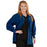 Medline Lincoln ave Unisex Stretch Fabric Scrub Jacket with 3 Pockets - Unisex Lincoln Ave. Cuffed Jacket, Navy, Size M - 5542NVYM