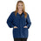 Medline Lincoln ave Unisex Stretch Fabric Scrub Jacket with 3 Pockets - Unisex Lincoln Ave. Cuffed Jacket, Navy, Size M - 5542NVYM