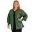 Medline Lincoln ave Unisex Stretch Fabric Scrub Jacket with 3 Pockets - Unisex Lincoln Ave. Cuffed Jacket, Olive Green, Size L - 5542OLVL