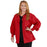 Medline Lincoln ave Unisex Stretch Fabric Scrub Jacket with 3 Pockets - Unisex Lincoln Ave. Cuffed Jacket, Red, Size S - 5542REDS