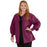 Medline Lincoln ave Unisex Stretch Fabric Scrub Jacket with 3 Pockets - Unisex Lincoln Ave. Cuffed Jacket, Wine, Size S - 5542WNES
