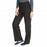 Medline Ocean Ave Women's Stretch Fabric Support Waistband Scrub Pants - Ocean ave Women's Support Waistband Scrub Pants with Cargo Pocket, Size L Petite Inseam, Black - 5560BLKLP