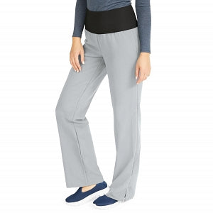 Medline Ocean Ave Women's Stretch Fabric Support Waistband Scrub Pants - Ocean ave Women's Support Waistband Scrub Pants with Cargo Pocket, Size M Regular Inseam, Light Gray - 5560GRYM