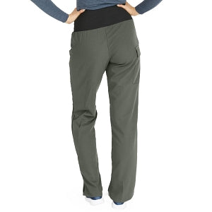 Medline Ocean Ave Women's Stretch Fabric Support Waistband Scrub Pants - Ocean ave Women's Support Waistband Scrub Pants with Cargo Pocket, Size XXS Petite Inseam, Olive - 5560OLVXXSP