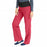 Medline Ocean Ave Women's Stretch Fabric Support Waistband Scrub Pants - Ocean ave Women's Support Waistband Scrub Pants with Cargo Pocket, Size XL Regular Inseam, Pink - 5560PNKXL