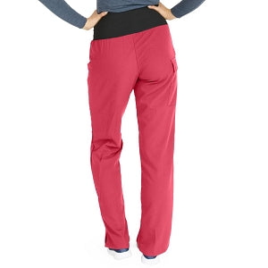 Medline Ocean Ave Women's Stretch Fabric Support Waistband Scrub Pants - Ocean ave Women's Support Waistband Scrub Pants with Cargo Pocket, Size XL Regular Inseam, Pink - 5560PNKXL
