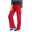 Medline Ocean Ave Women's Stretch Fabric Support Waistband Scrub Pants - Ocean ave Women's Support Waistband Scrub Pants with Cargo Pocket, Size L Regular Inseam, Red - 5560REDL