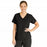 Medline Michigan ave Women's Yoga-Style Stretch Scrub Top with 1 Pocket - Michigan ave Women's Yoga-Style Stretch Scrub Top with 1 Pocket, Size XL, Black - 5564BLKXL