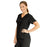 Medline Michigan ave Women's Yoga-Style Stretch Scrub Top with 1 Pocket - Michigan ave Women's Yoga-Style Stretch Scrub Top with 1 Pocket, Size 2XL, Black - 5564BLKXXL
