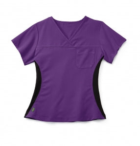 Medline Michigan ave Women's Yoga-Style Stretch Scrub Top with 1 Pocket - Michigan ave Women's Yoga-Style Stretch Scrub Top with 1 Pocket, Size 3XL, Regal Purple - 5564RPLXXXL