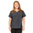 Medline California ave Women's Yoga-Style Stretch Scrub Top with Pockets - California Ave Scrub Top, Yoga with Pockets, Charcoal, Size L - 5565CHRL