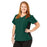 Medline California ave Women's Yoga-Style Stretch Scrub Top with Pockets - California Ave Scrub Top, Yoga with Pockets, Hunter Green , Size XL - 5565HTRXL