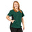 Medline California ave Women's Yoga-Style Stretch Scrub Top with Pockets - California Ave Scrub Top, Yoga with Pockets, Hunter Green , Size 2XS - 5565HTRXXS
