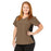 Medline California ave Women's Yoga-Style Stretch Scrub Top with Pockets - California Ave Scrub Top, Yoga with Pockets, Khaki, Size 2XL - 5565KHKXXL