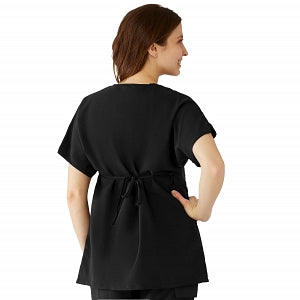 Medline Charlotte ave Women's Maternity Scrub Top - Charlotte ave Maternity Scrub Top, Size XXS, Black - 5568BLKXXS