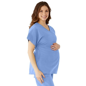 Medline Charlotte ave Women's Maternity Scrub Top - Charlotte ave Maternity Scrub Top, Size XL, Ceil Blue - 5568CBLXL