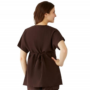 Medline Charlotte ave Women's Maternity Scrub Top - Charlotte ave Maternity Scrub Top, Size XL, Chocolate - 5568CHCXL