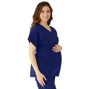 Medline Charlotte ave Women's Maternity Scrub Top - Charlotte ave Maternity Scrub Top, Size M, Navy - 5568NVYM