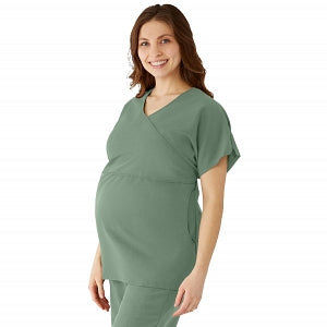 Medline Charlotte ave Women's Maternity Scrub Top - Charlotte ave Maternity Scrub Top, Size XS, Olive - 5568OLVXS