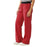 Medline Pacific ave Women's Stretch Fabric Wide Waistband Scrub Pants - Pacific ave Women's Wide Waistband Scrub Pants with Cargo Pocket, Size L Petite Inseam, Red - 5570REDLP