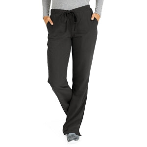 Medline Melrose ave Women's Stretch Fabric Boot Cut Scrub Pants - Melrose ave Women's Drawstring / Elastic Waist Boot Cut Scrub Pants with 3 Pockets, Size S Tall Inseam, Black - 5580BLKST