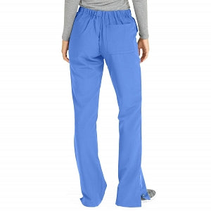 Medline Melrose ave Women's Stretch Fabric Boot Cut Scrub Pants - Melrose ave Women's Drawstring / Elastic Waist Boot Cut Scrub Pants with 3 Pockets, Size S Regular Inseam, Ceil Blue - 5580CBLS