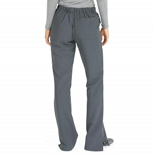 Medline Melrose ave Women's Stretch Fabric Boot Cut Scrub Pants - Melrose ave Women's Drawstring / Elastic Waist Boot Cut Scrub Pants with 3 Pockets, Size XL Petite Inseam, Charcoal - 5580CHRXLP