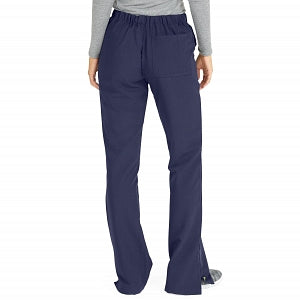 Medline Melrose ave Women's Stretch Fabric Boot Cut Scrub Pants - Melrose ave Women's Drawstring / Elastic Waist Boot Cut Scrub Pants with 3 Pockets, Size S Regular Inseam, Navy - 5580NVYS
