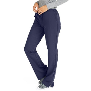 Medline Melrose ave Women's Stretch Fabric Boot Cut Scrub Pants - Melrose ave Women's Drawstring / Elastic Waist Boot Cut Scrub Pants with 3 Pockets, Size S Regular Inseam, Navy - 5580NVYS