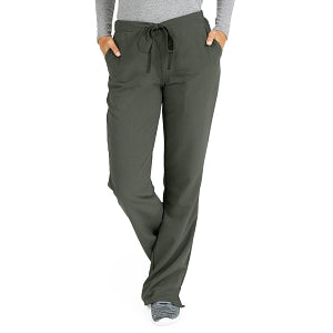Medline Melrose ave Women's Stretch Fabric Boot Cut Scrub Pants - Melrose ave Women's Drawstring / Elastic Waist Boot Cut Scrub Pants with 3 Pockets, Size XS Regular Inseam, Olive - 5580OLVXS