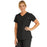 Medline Berkeley ave Women's Stretch Fabric Tunic Scrub Top with Pockets - Berkeley ave Women's Tunic Scrub Top with 3 Pockets, Size 3XL, Black - 5582BLKXXXL