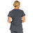 Medline Berkeley ave Women's Stretch Fabric Tunic Scrub Top with Pockets - Berkeley ave Women's Tunic Scrub Top with 3 Pockets, Size XS, Charcoal - 5582CHRXS