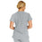 Medline Berkeley ave Women's Stretch Fabric Tunic Scrub Top with Pockets - Berkeley ave Women's Tunic Scrub Top with 3 Pockets, Size XXS, Light Gray - 5582GRYXXS