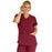 Medline Berkeley ave Women's Stretch Fabric Tunic Scrub Top with Pockets - Berkeley ave Women's Tunic Scrub Top with 3 Pockets, Size L, Wine - 5582WNEL