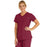 Medline Berkeley ave Women's Stretch Fabric Tunic Scrub Top with Pockets - Berkeley ave Women's Tunic Scrub Top with 3 Pockets, Size L, Wine - 5582WNEL