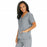 Medline Park Ave Women's Stretch Fabric Mock Wrap Scrub Top with Pockets - Park ave Women's Mock Wrap Scrub Top with 2 Pockets, Size M, Light Gray - 5587GRYM