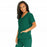 Medline Park Ave Women's Stretch Fabric Mock Wrap Scrub Top with Pockets - Park ave Women's Mock Wrap Scrub Top with 2 Pockets, Size XXS, Hunter Green - 5587HTRXXS