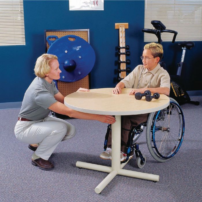Patterson Medical Adjustable Height Round Table