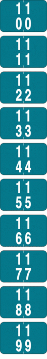 Sfi Compatible Color-Code Label Numeric Compatible Series 1 1/2" X 1" 500/Roll