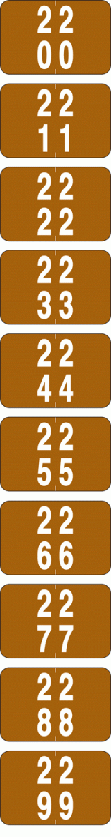 Sfi Compatible Color Code Label Numeric 20-29 1 1/2" X 1" Brown Perman ...