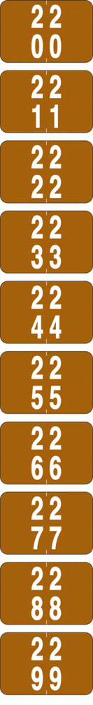 Sfi Compatible Color Code Label Numeric 20-29 1 1/2" X 1" Brown Perman ...