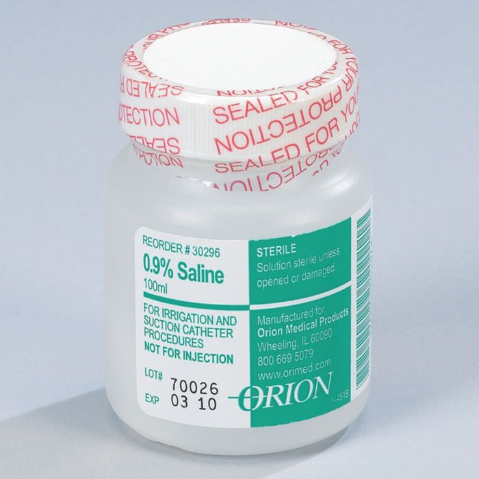 Patterson Medical Irrigation Solution Saline 9% 100 ml bottle