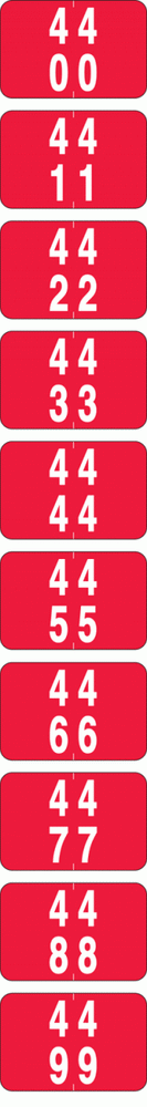 Sfi Compatible Color-Code Label Numeric Compatible Series 1 1/2" X 1" 500/Roll