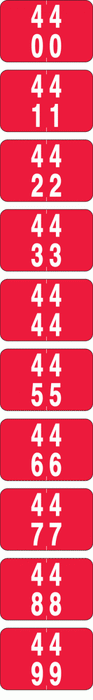 Sfi Compatible Color-Code Label Numeric Compatible Series 1 1/2" X 1" 500/Roll