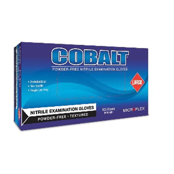 High Five Product Gloves Exam Cobalt PF Nitrile Latex-Free 9.5 in Md Blue 100/Bx, 10 BX/CA (N192)