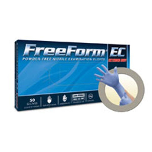 Microflex  Gloves Exam FreeForm EC PF Nitrile LF 11.4 in Lg Blue 50/Bx