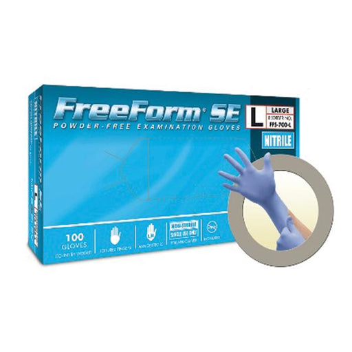 Microflex  Gloves Exam FreeForm SE PF Nitrile LF 9.5 in XL Blue 100/Bx, 10 BX/CA (FFS-700-XL)